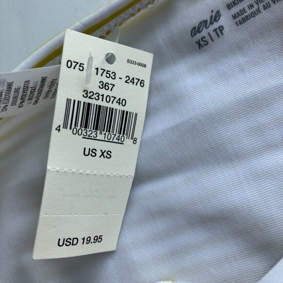 aerie size XS white yellow striped swim bikini bottom XS - Picture 4 of 6